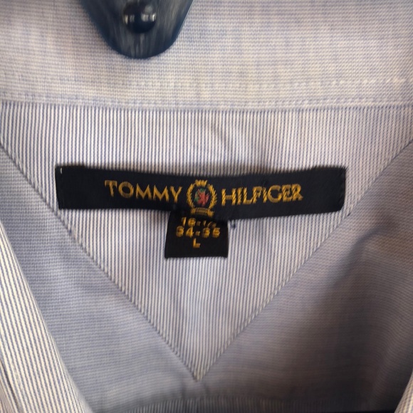 Tommy Hilfiger men’s large dress shirt blue - Picture 2 of 4